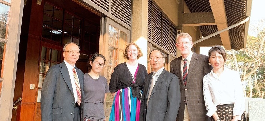 Fulbright scholars with Dr. Nadeau and Tunghai University President